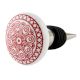 Red Wheel Flat Ceramic Wine Bottle Stopper